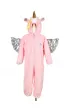 Kostium kombinezon kigurumi jednoroec ze srebrnymi skrzydami 5-6 lat