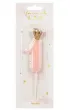 PartyDeco �wieczka urodzinowa Cyferka 1, jasny r�owy, 9,5cm