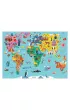 Puzzle Mapa �wiata z elementami w kszta�cie budynk�w i zwierz�t 5+ Mudpuppy
