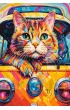 Puzzle 1000 el. Cat Bus Travel Castorland