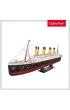 Puzzle 3D 246 el. Titanic LED Cubic Fun