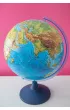 Pod�wietlany globus z map� fizyczn�, polityczn� i aplikacj� 32 cm