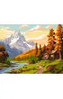 Ideyka Malowanie po numerach - Domek w �rodku g�r 40x50cm