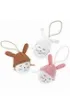 dpCraft Zawieszki pisanki, zaj�czki bia�e pastel 8 cm