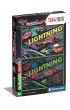 Puzzle 104 el. Glowing Cars Glow Racers Clementoni