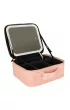 Kosmetyczka organizer na kosmetyki bi�uteri� kuferek z lusterkiem 10-krotne powi�kszenie r�owy
