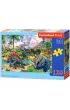 Puzzle 120 el. Dinozaury przy wulkanach Castorland