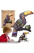 Puzzle drewniane eko 127 el. Tropikalny tukan A3 Maksik