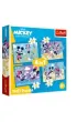 Puzzle 4w1 Zabawne zdarzenia Myszki Miki Trefl