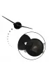 Zegar �cienny naklejany DIY du�y regulowany 80-120cm czarny 12 cyfr