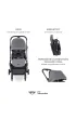Easywalker Kompaktowy w�zek spacerowy Mini Buggy Turn z obrotowym siedziskiem 360� Soho Grey (uszkodzone opakowanie)