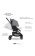 Easywalker Kompaktowy w�zek spacerowy Mini Buggy Turn z obrotowym siedziskiem 360� Soho Grey (uszkodzone opakowanie)