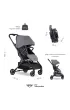 Easywalker Kompaktowy w�zek spacerowy Mini Buggy Turn z obrotowym siedziskiem 360� Soho Grey (uszkodzone opakowanie)