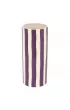 Atmosphera Ceramiczny wazon w paski Eden Fioletowy