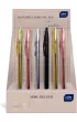 Interdruk D�ugopis metalowy slim Satin Gold niebieski