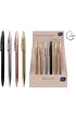 Interdruk D�ugopis metalowy slim Satin Gold niebieski