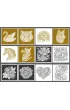 Obrazki metaliczne gold/silver