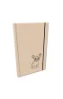 Bee-bee Notes A5 g�adki z gumk� Soft Touch lakier UV buldog be�
