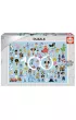 Puzzle 100 el. Portret bohater�w bajek Disneya Educa