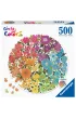 Puzzle okr�g�e 500 el. Circle of Colors. Paleta kolor�w. Kwiaty Ravensburger