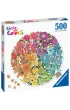 Puzzle okr�g�e 500 el. Circle of Colors. Paleta kolor�w. Kwiaty Ravensburger