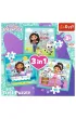 Puzzle 3w1 (20+36+50 el.) Aktywno�ci Gabby. Koci Domek Gabi Trefl