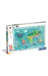 Puzzle 60 el. Maxi SuperColor. Wildlife Map Clementoni