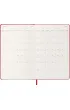 Kalendarz 2026 12M Moleskine L twarda oprawa tygodniowy Scarlet Red 13x21cm