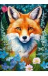Puzzle 1000 el. Red Fox in Flowers CherryPazzi