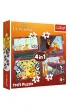 Puzzle 4w1 - Odwa�ny Kr�l Lew (35+48+54+70 el.) Trefl