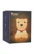 Lampka nocna dla dzieci silikonowa dotykowa mikka 8 LED USB RGB biaa piesek
