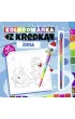 Zima. Kolorowanka z kredk�