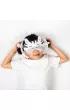 Puckator Pluszowa poduszka podr�na z opask� na oczy "Relaxeazzz" - Bali Zebra