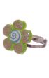 Pier�cionek kwiatek ze spiral� kolorowy, regulowany